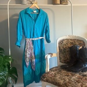 90s Button Down Teacher Dress